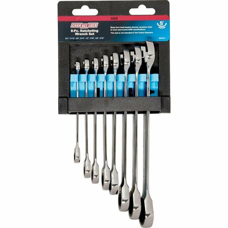 CHANNELLOCK Standard 12-Point Ratcheting Combination Wrench Set 8-Piece 397547